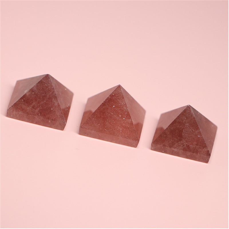 Natural Strawberry Quartz Pyramid
