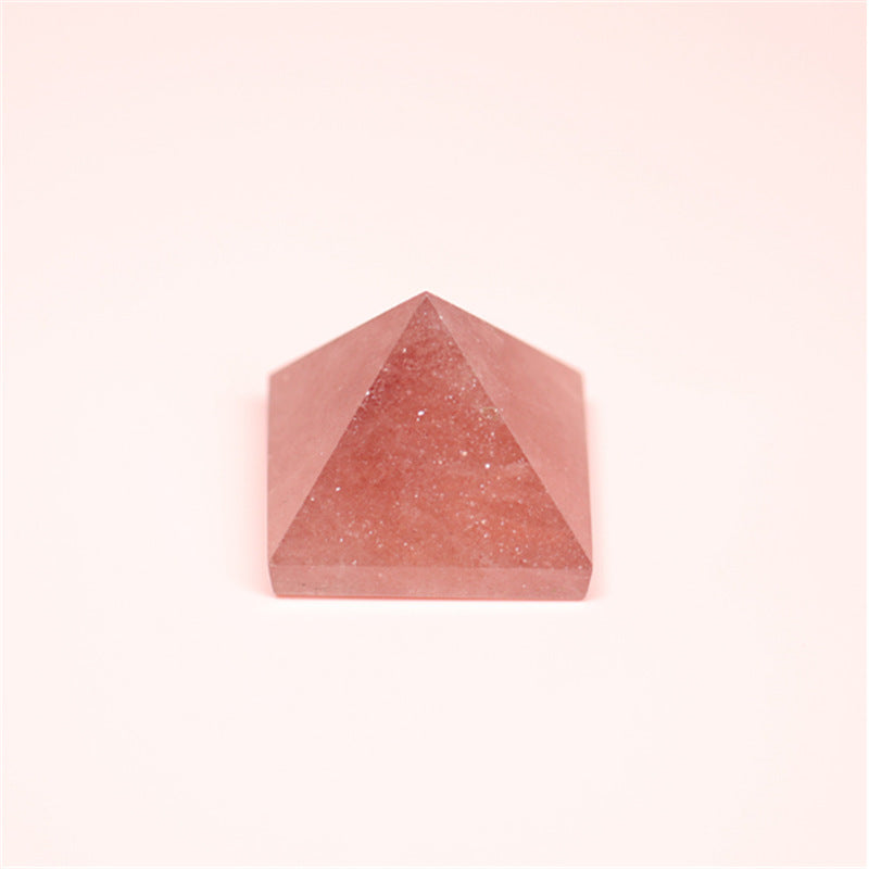 Natural Strawberry Quartz Pyramid