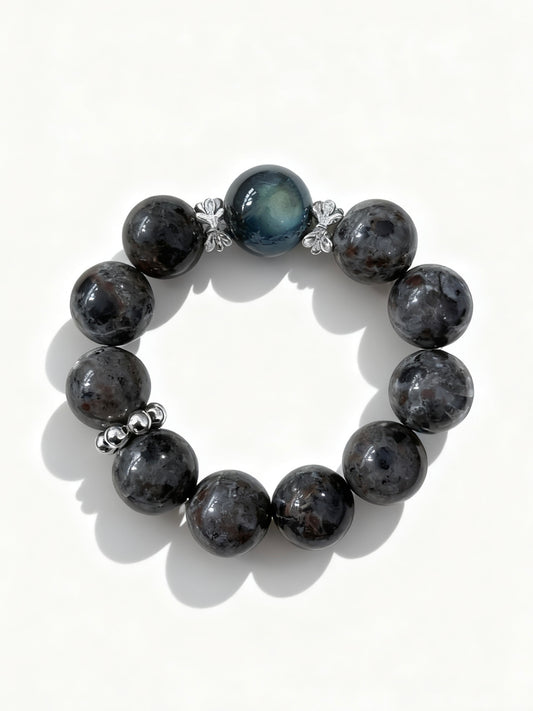 Yooperlite & Laborite original design bracelet Chunky beads