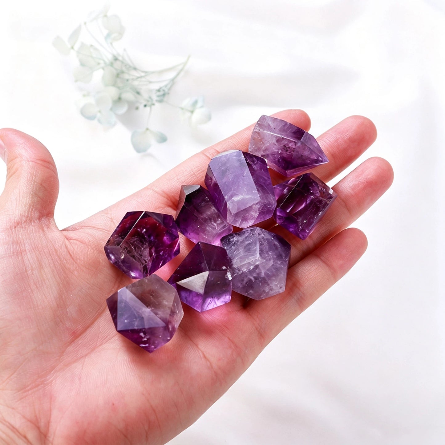 Natural Brazilian amethyst single pointed column