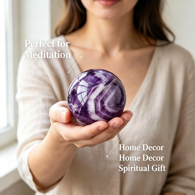 Natural dream purple crystal ball