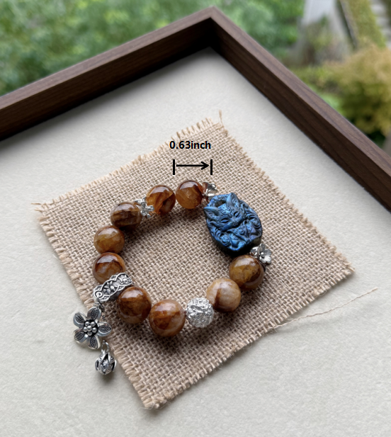 Golden healer & labradorite fox original design bracelet