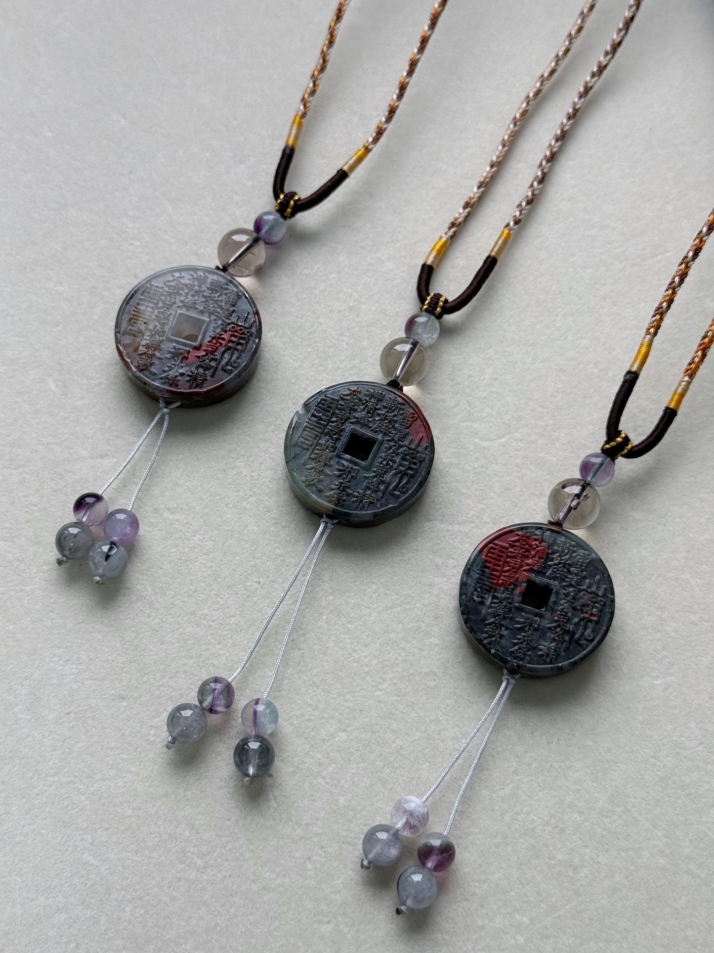 Bloodstone necklace (adjustable size)