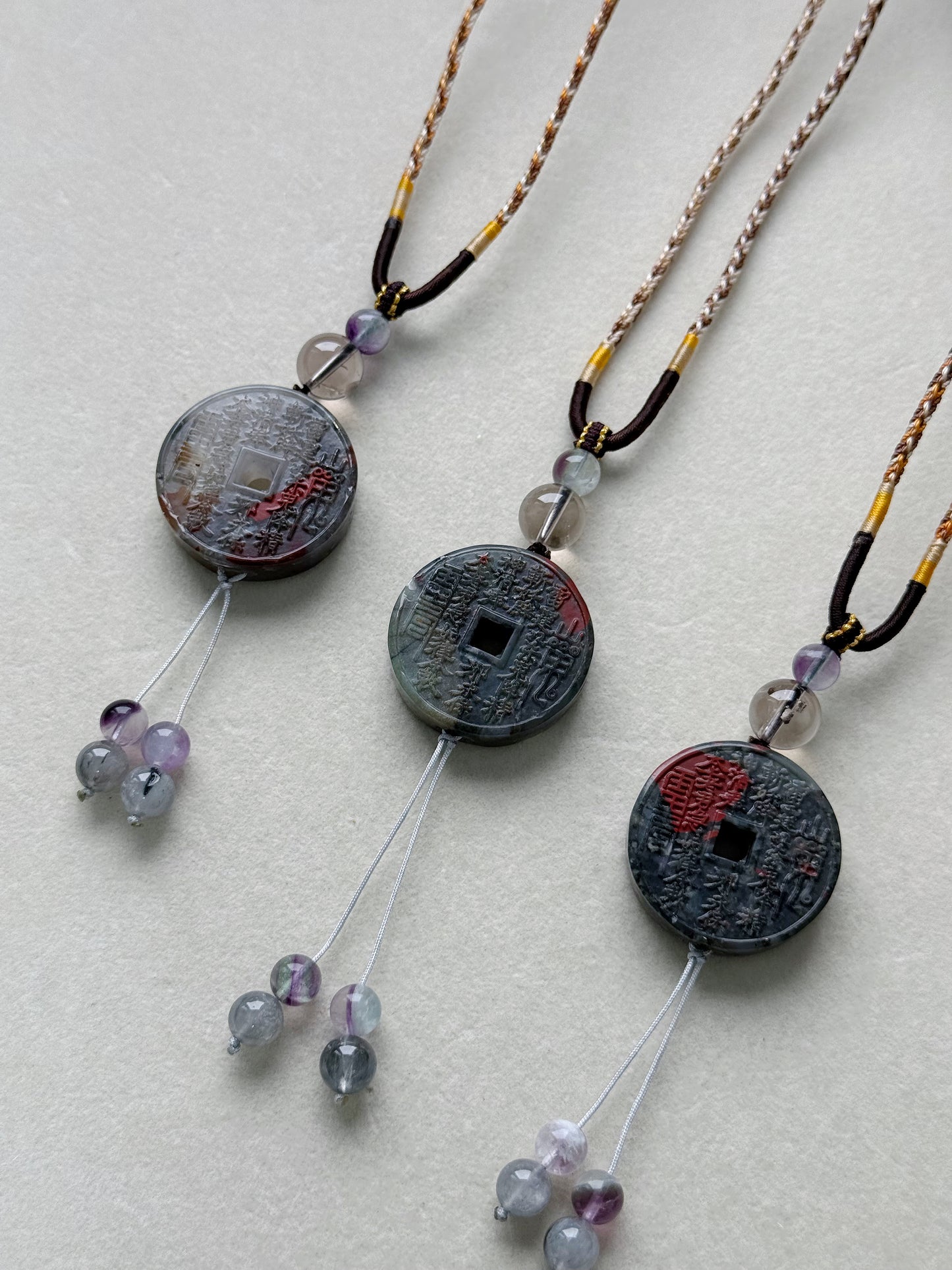 Bloodstone necklace (adjustable size)