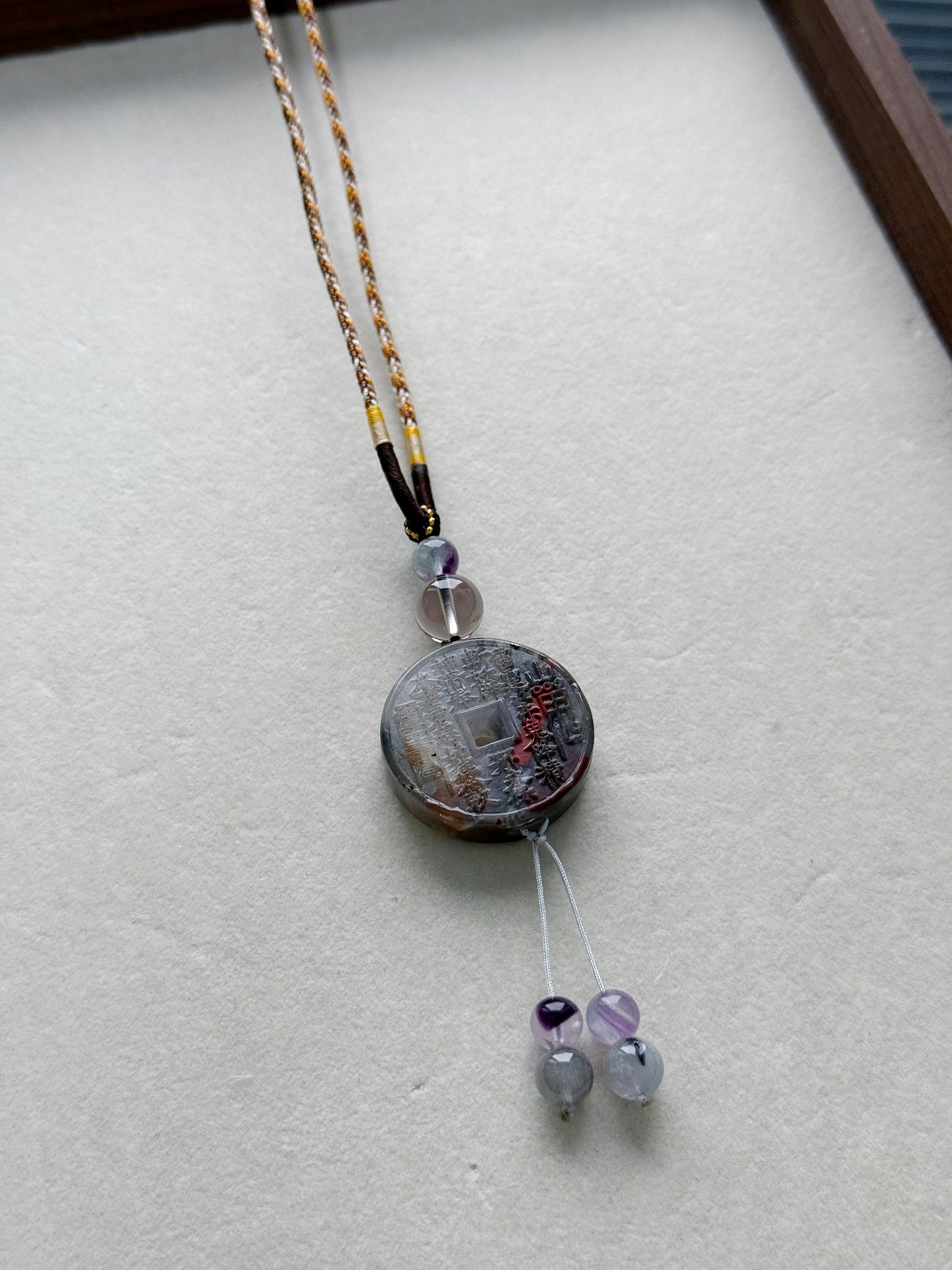 Bloodstone necklace (adjustable size)