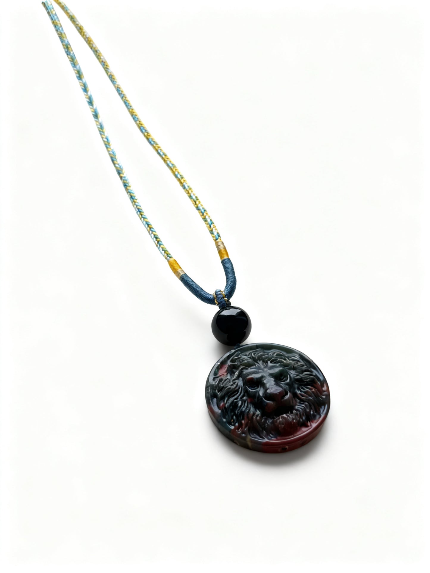 Bloodstone Lion necklace (adjustable size)