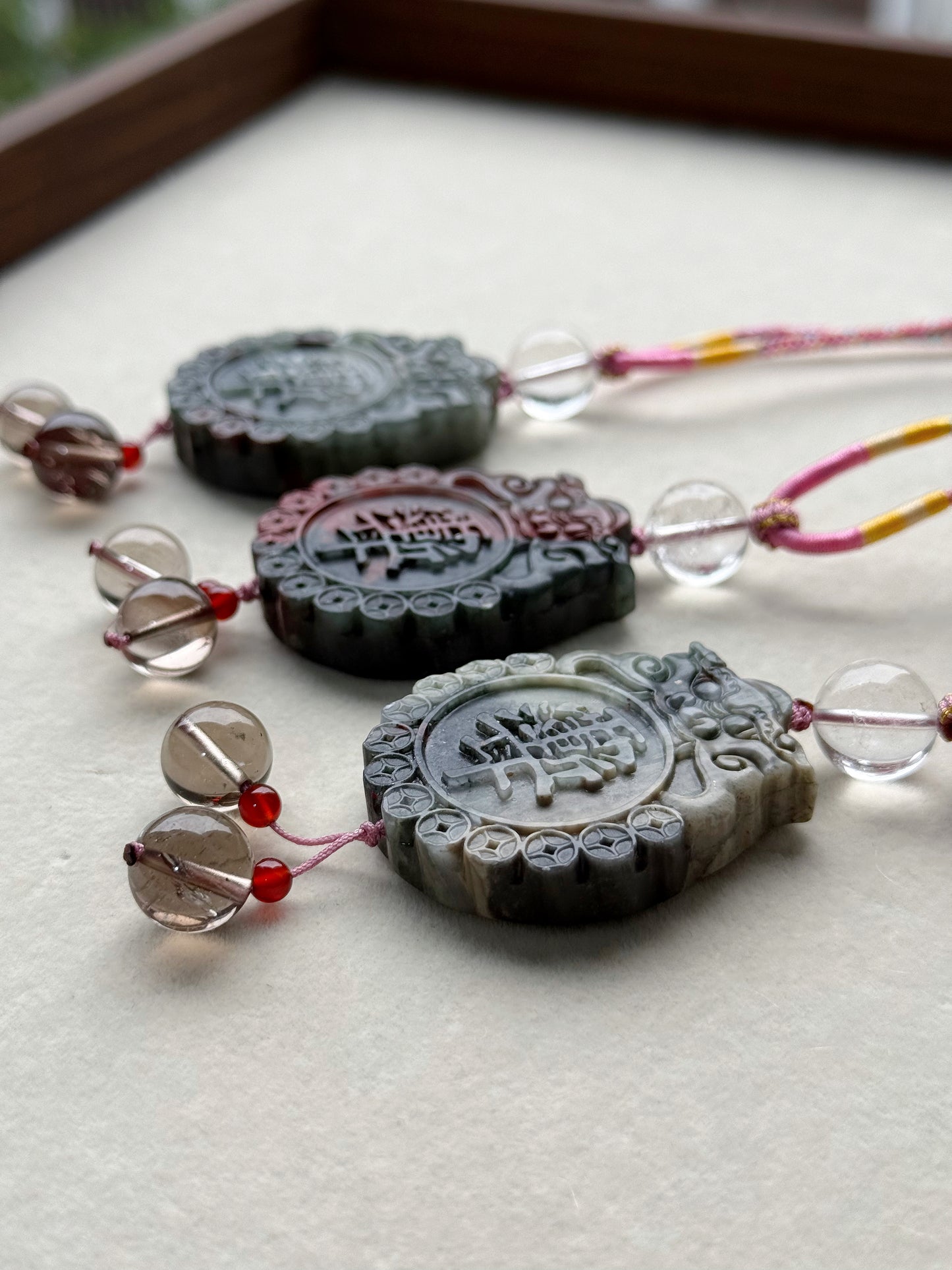 Bloodstone necklace (adjustable size)