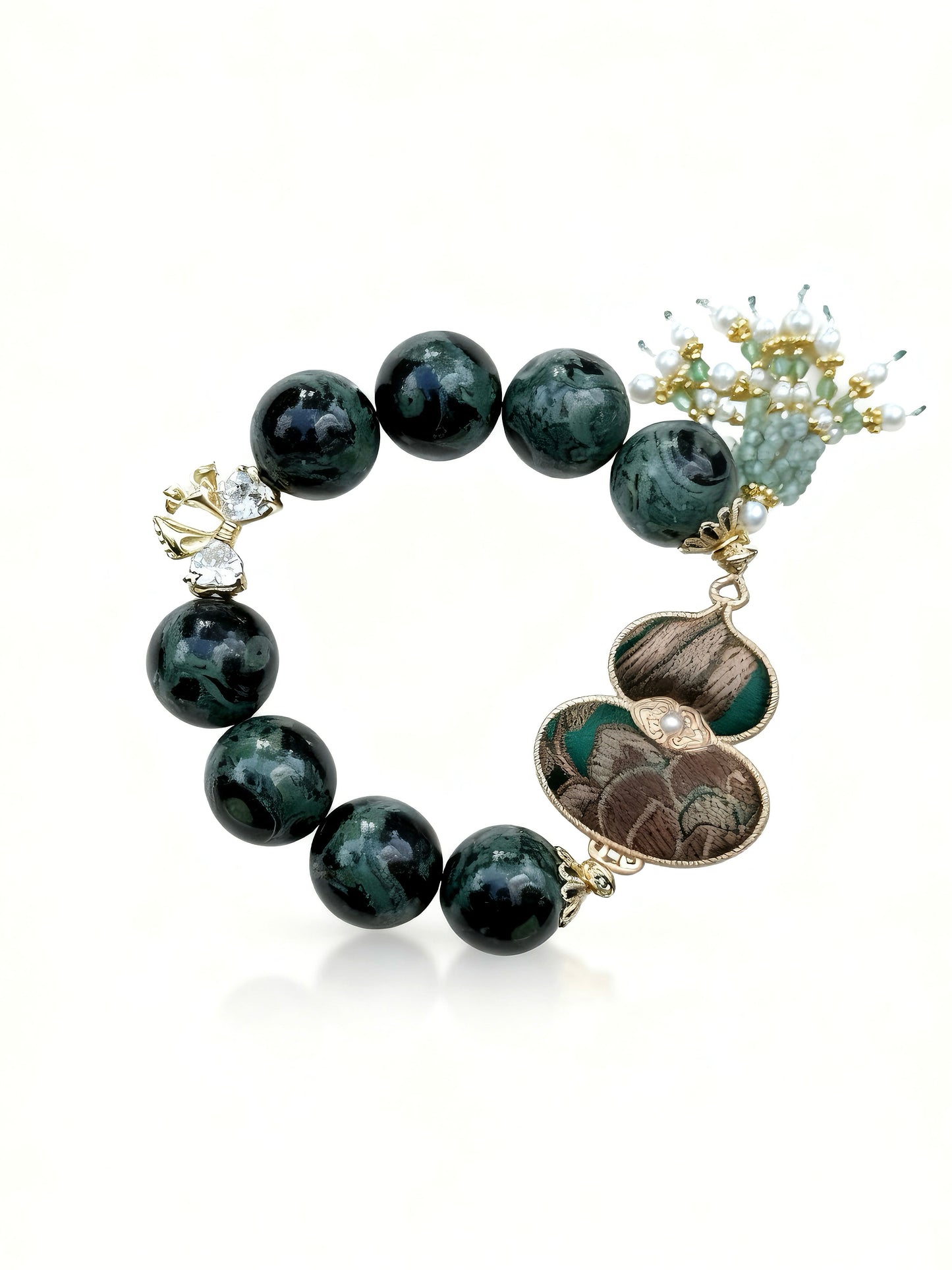 Kambaba jasper original design bracelet Chunky beads