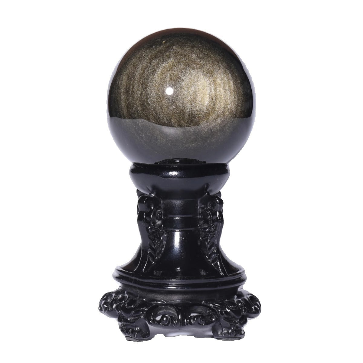 Natural silver obsidian ball