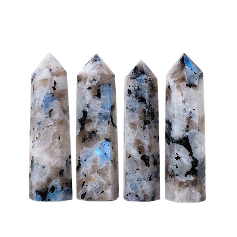 Rainbow moonstone single pointed pillar