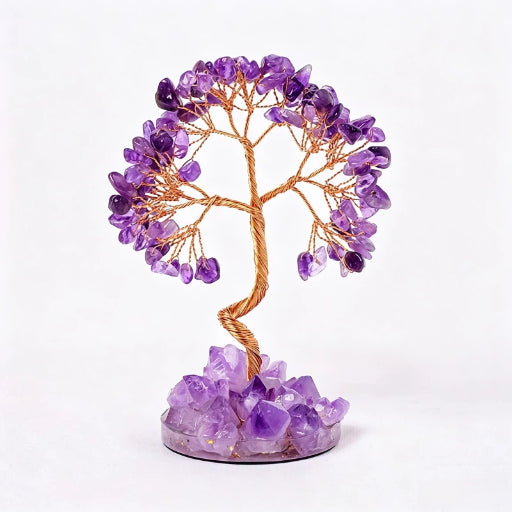Natural crystal rough stone gravel fortune tree