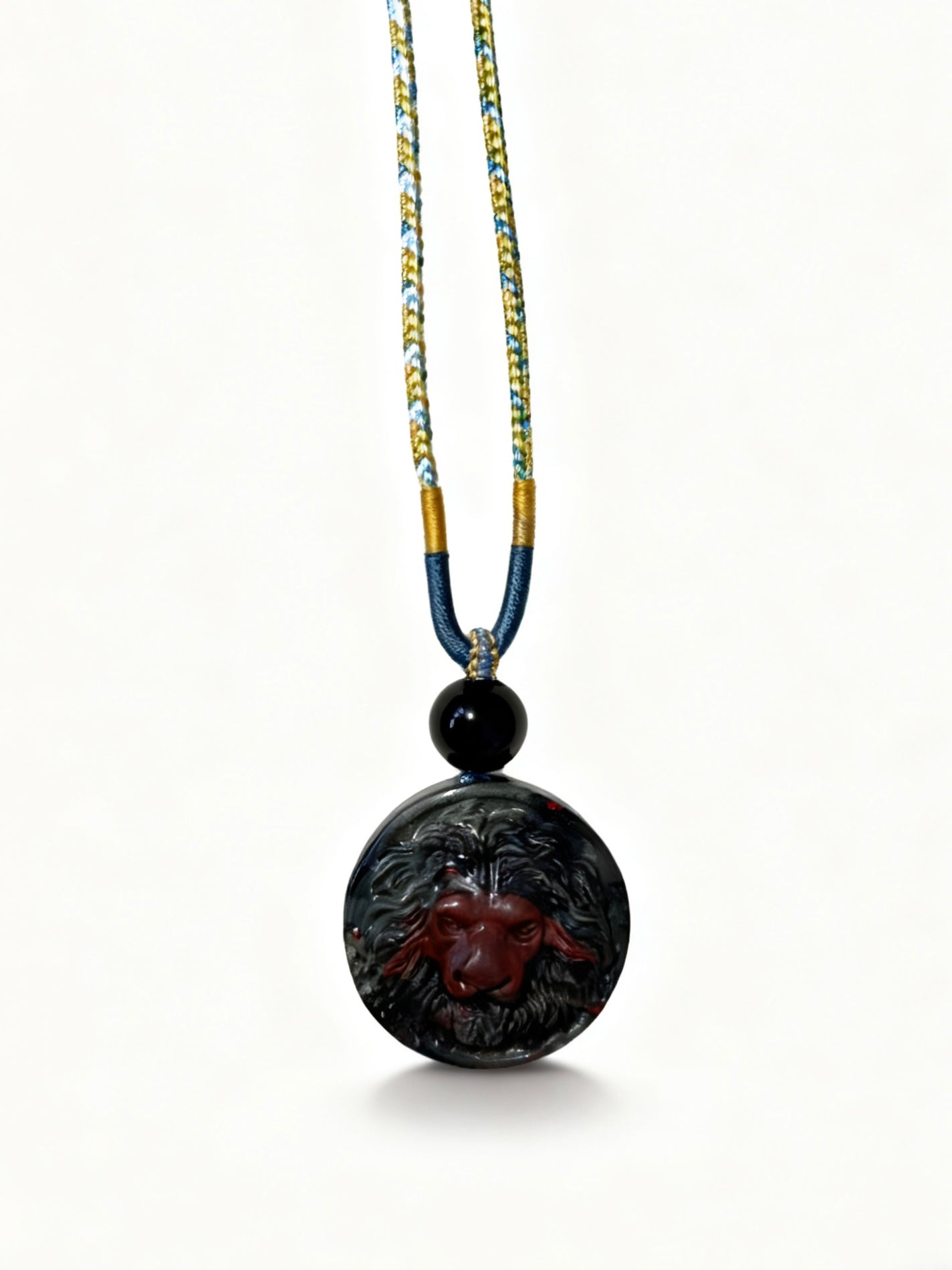 Bloodstone Lion necklace (adjustable size)