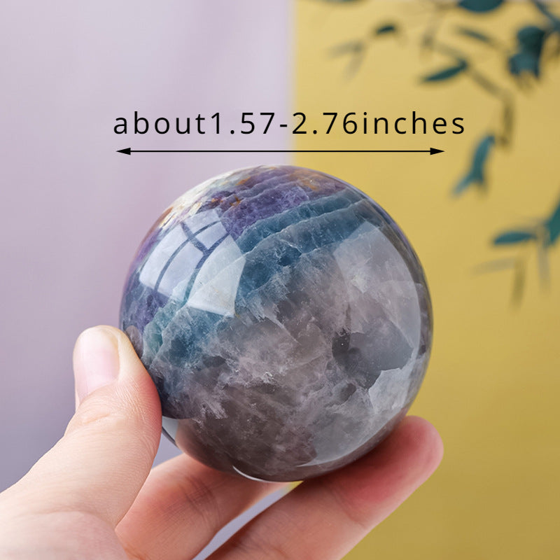 Natural colorful fluorite crystal ball/sphere