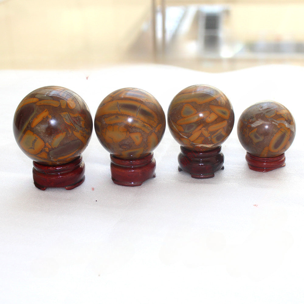 Bamboo Leaf jasper crystal ball/sphere