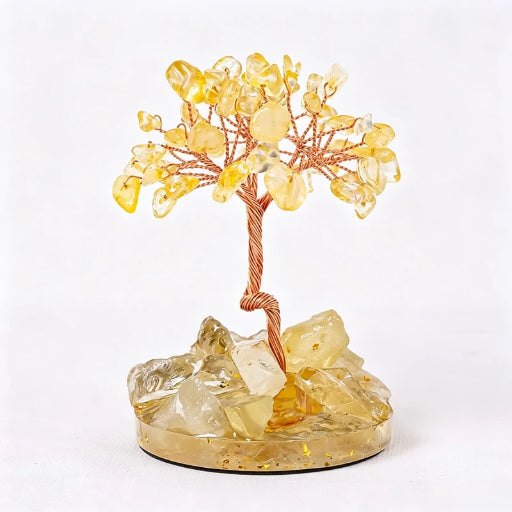 Natural crystal rough stone gravel fortune tree