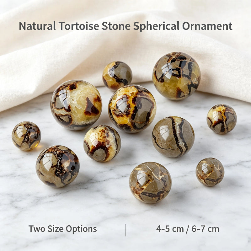 Natural tortoise stone spherical ornament mineral crystal jewelry