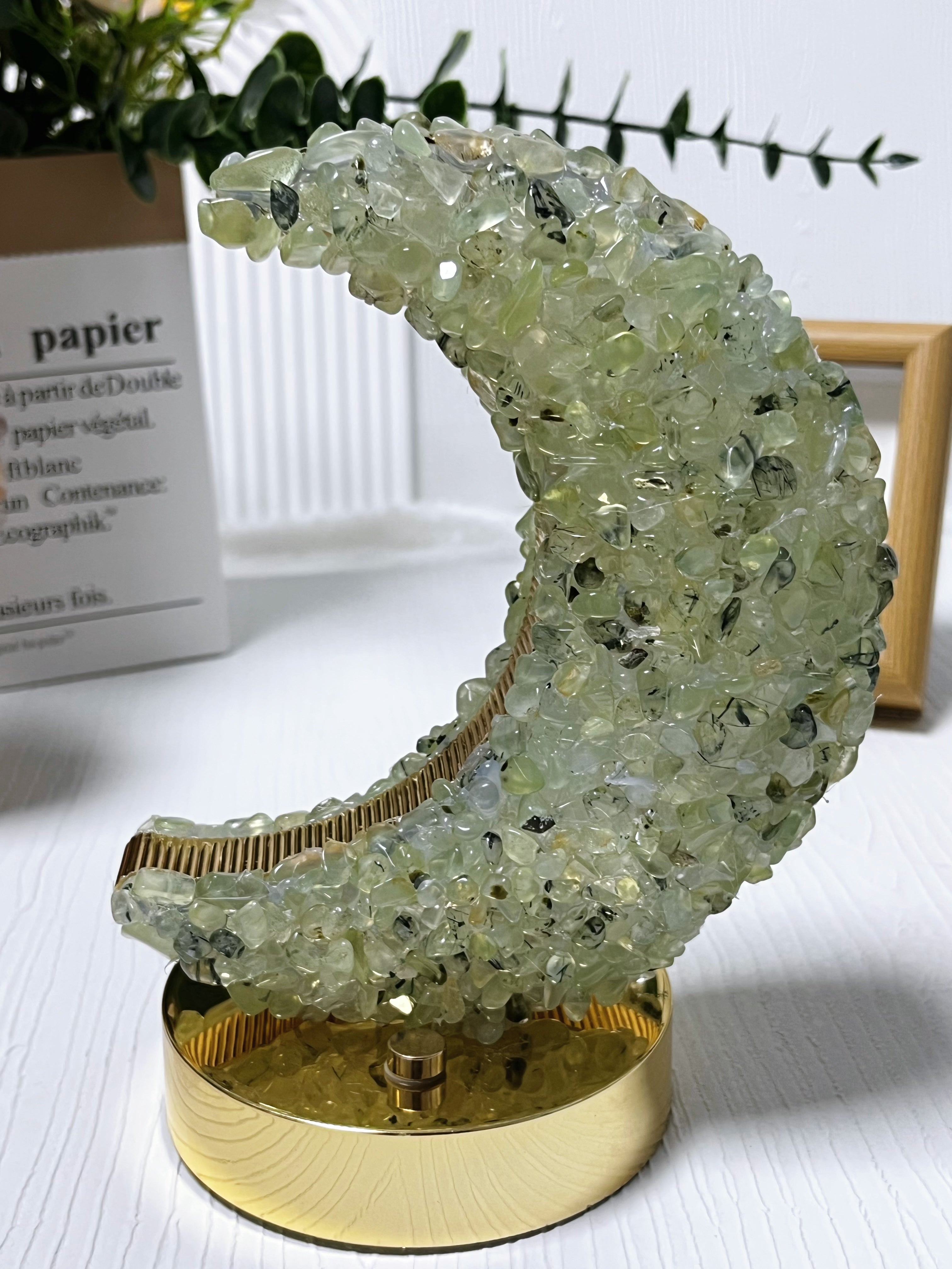Natural Crystal Chips Night Light (3 Adjustable color modes )6'5 inches talll