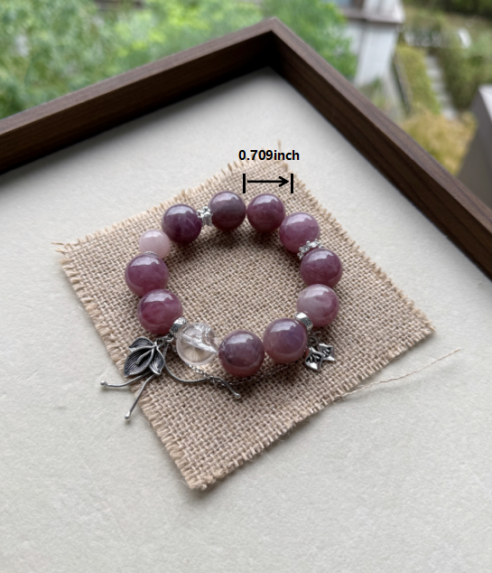 lavender rose quartz original design bracelet Chunky beads