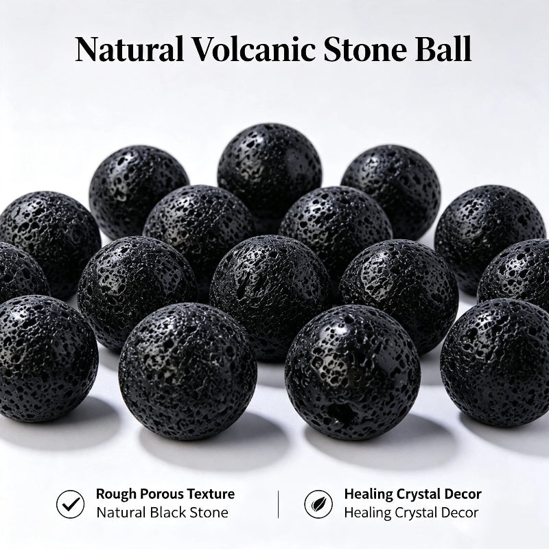 Natural volcanic stone ball