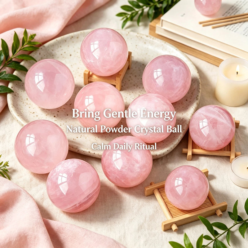 Natural powder crystal ball