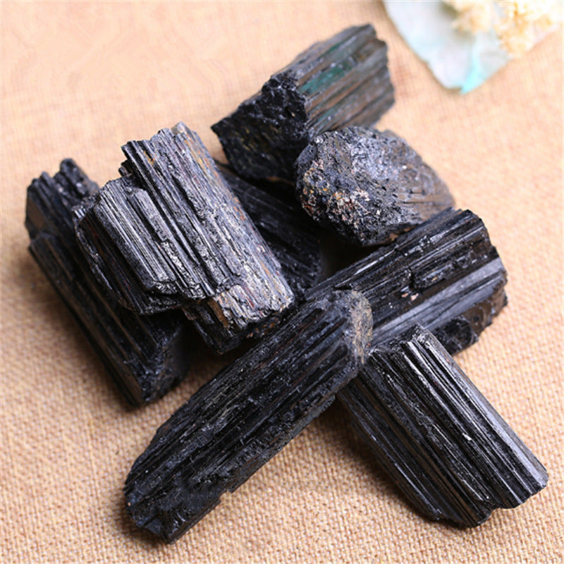 Natural crystal black tourmaline stone