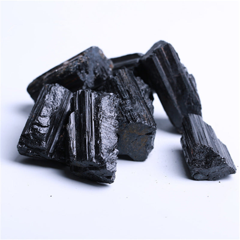 Natural crystal black tourmaline stone