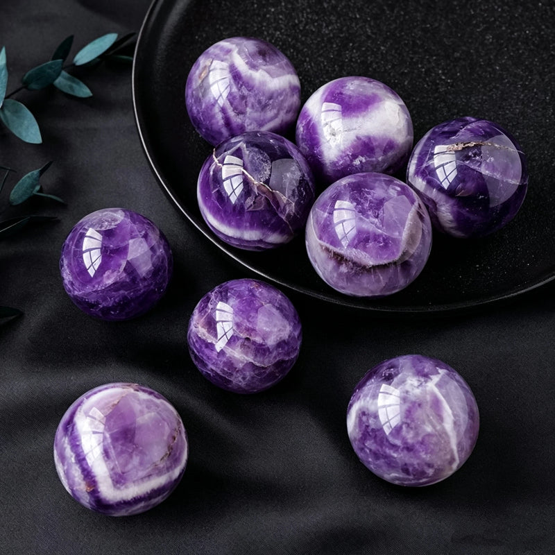 Natural dream purple crystal ball