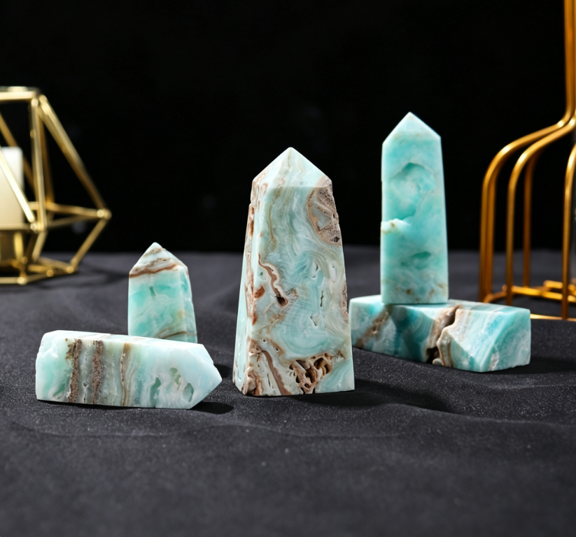 Natural heteropolite tetragonal single-pointed crystal column