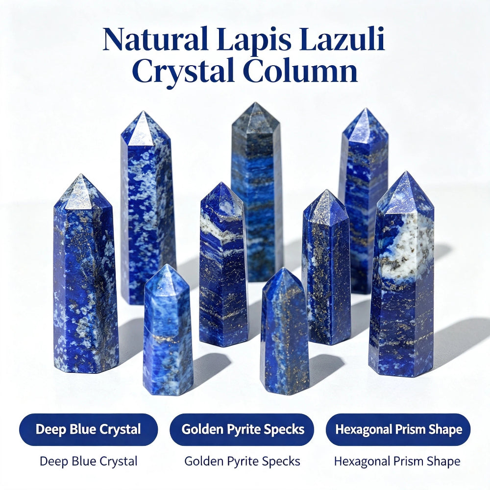 Natural lapis lazuli crystal column