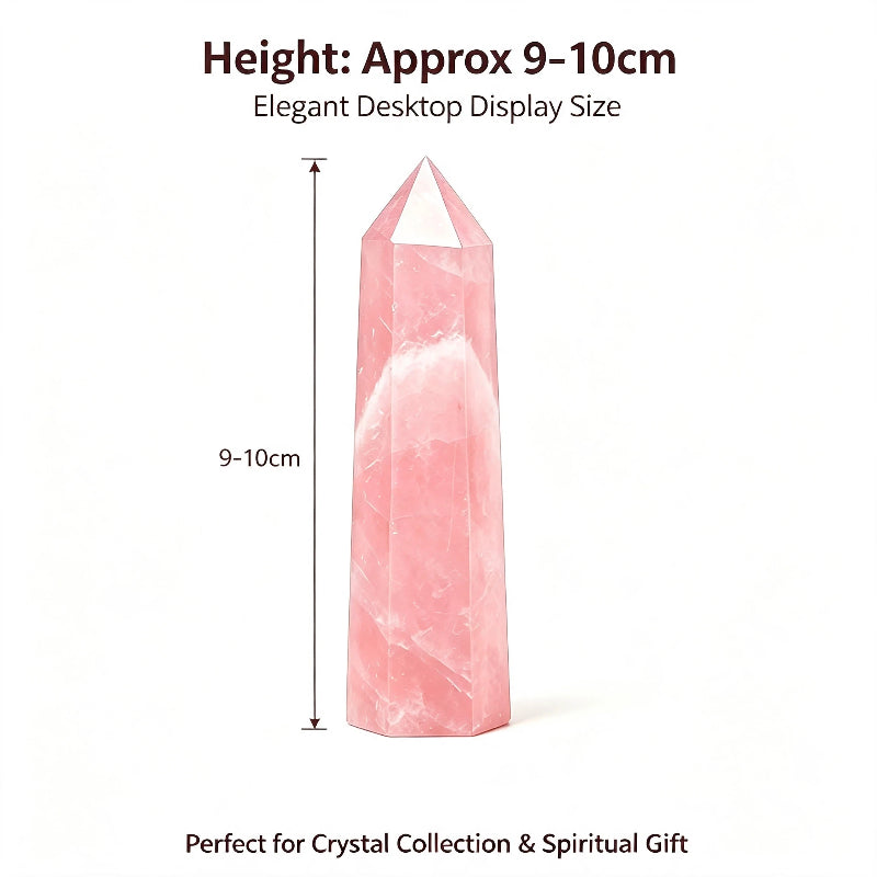 Natural powder crystal single pointed hexagonal prism