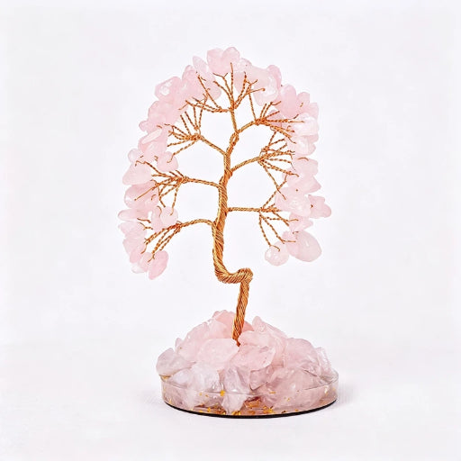 Natural crystal rough stone gravel fortune tree