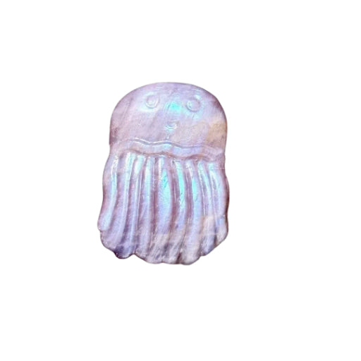 Natural moonstone jellyfish carving