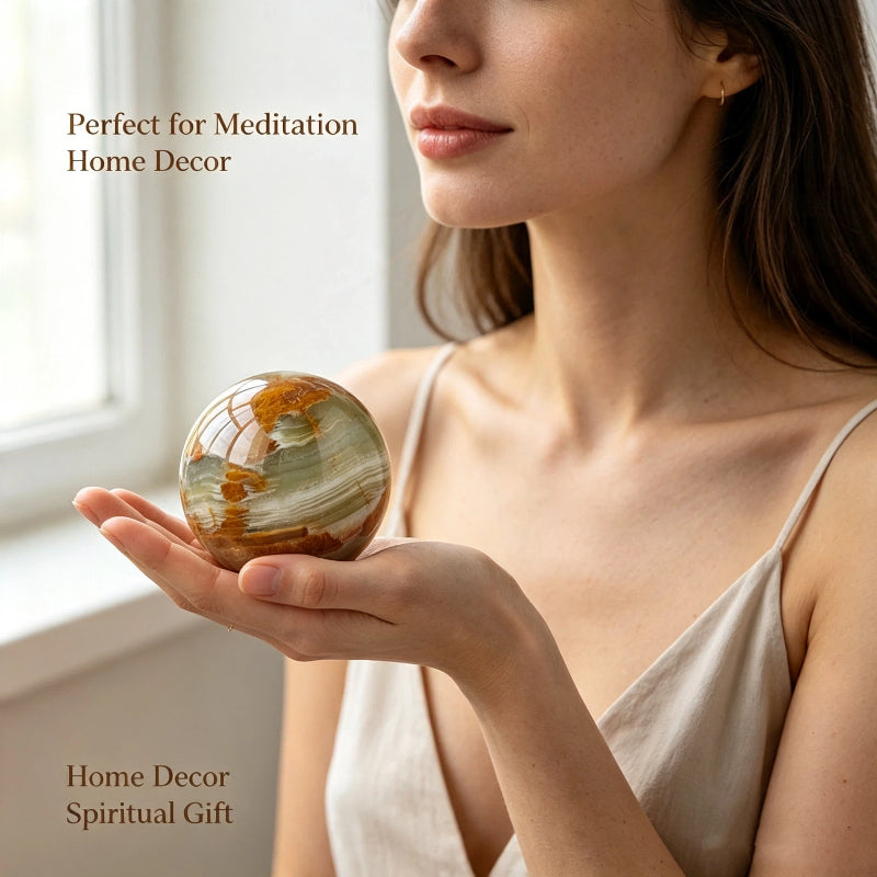 Natural Afghan jade crystal ball