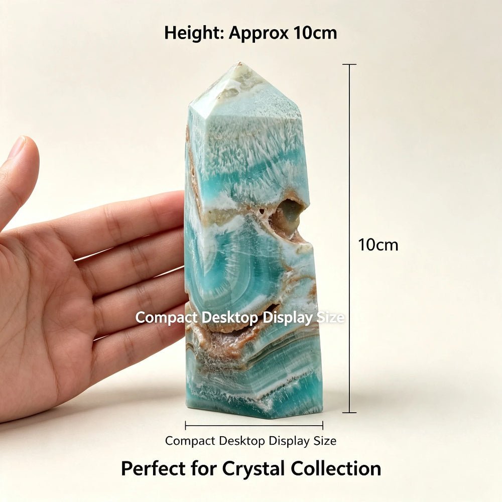 Natural heteropolite tetragonal single-pointed crystal column