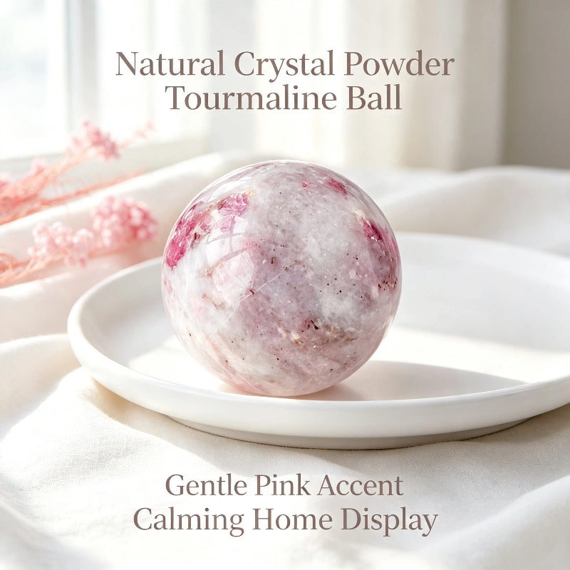 Natural crystal powder tourmaline ball