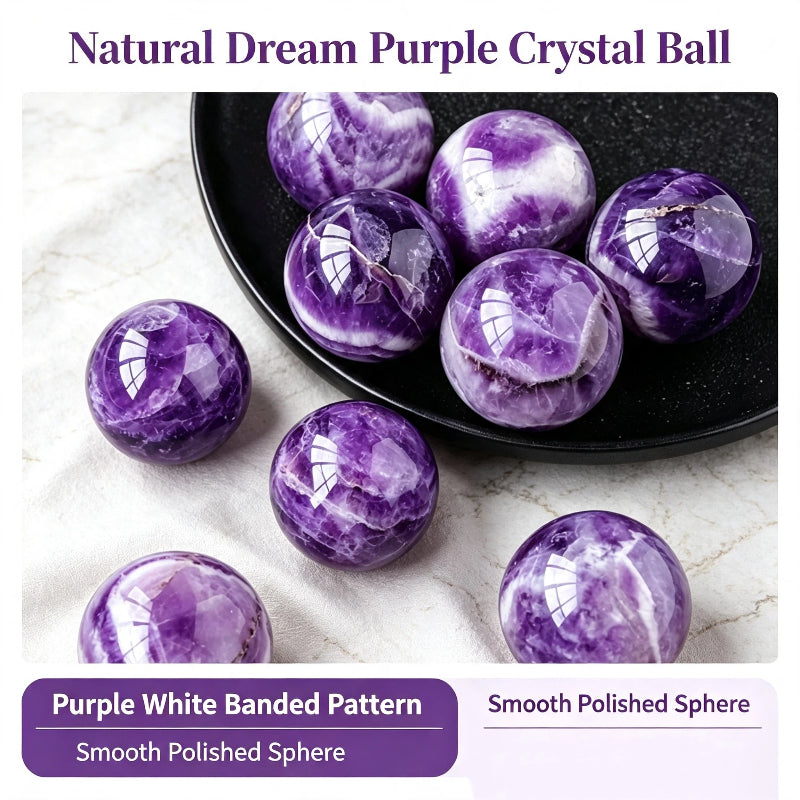 Natural dream purple crystal ball