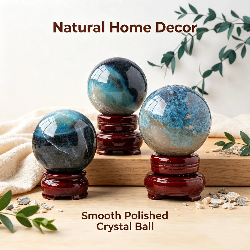 Natural boehmite crystal ball