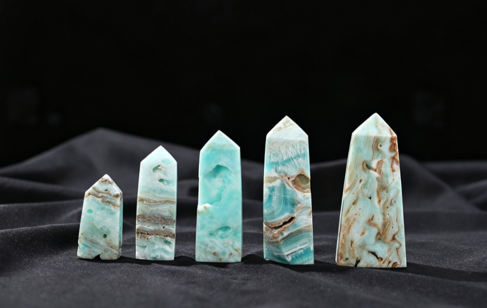 Natural heteropolite tetragonal single-pointed crystal column