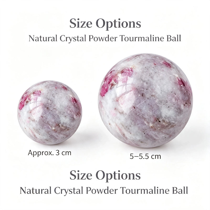 Natural crystal powder tourmaline ball