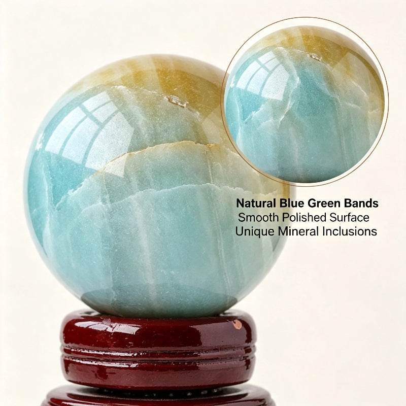Natural sky, blue sky, river stone, crystal ball