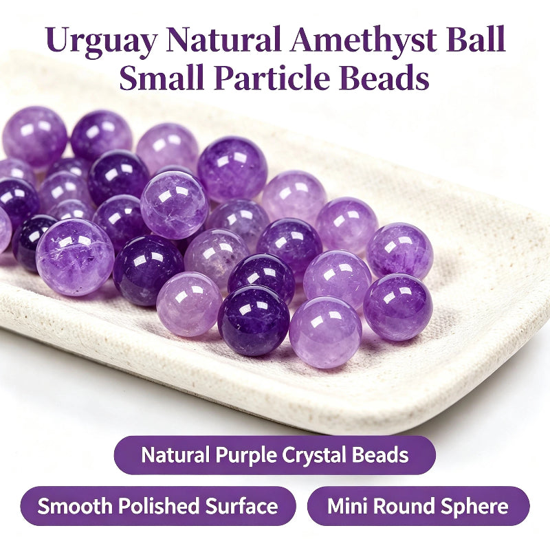 Uruguay natural amethyst ball small particle beads