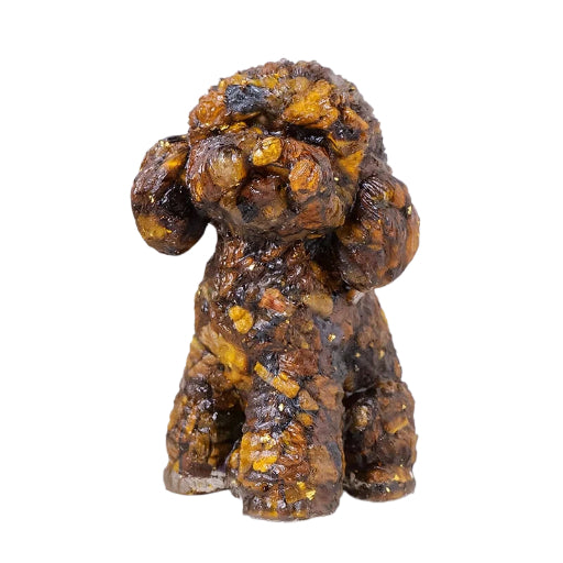 Natural Crystal Gravel Epoxy Teddy Dog