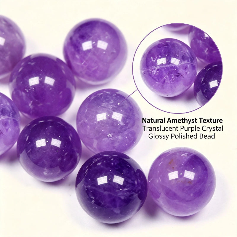 Uruguay natural amethyst ball small particle beads