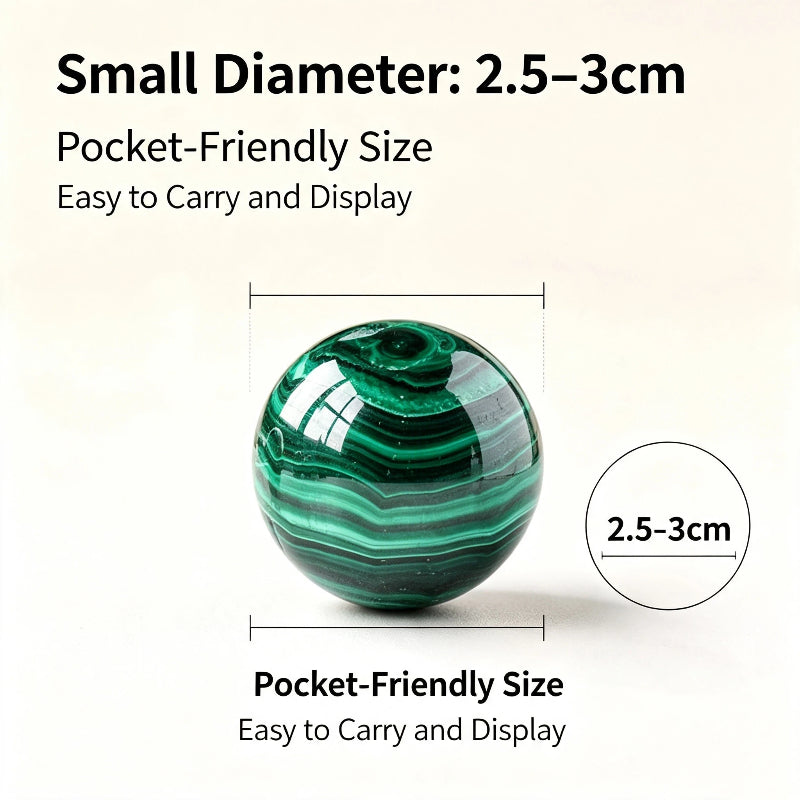 Natural malachite crystal ball