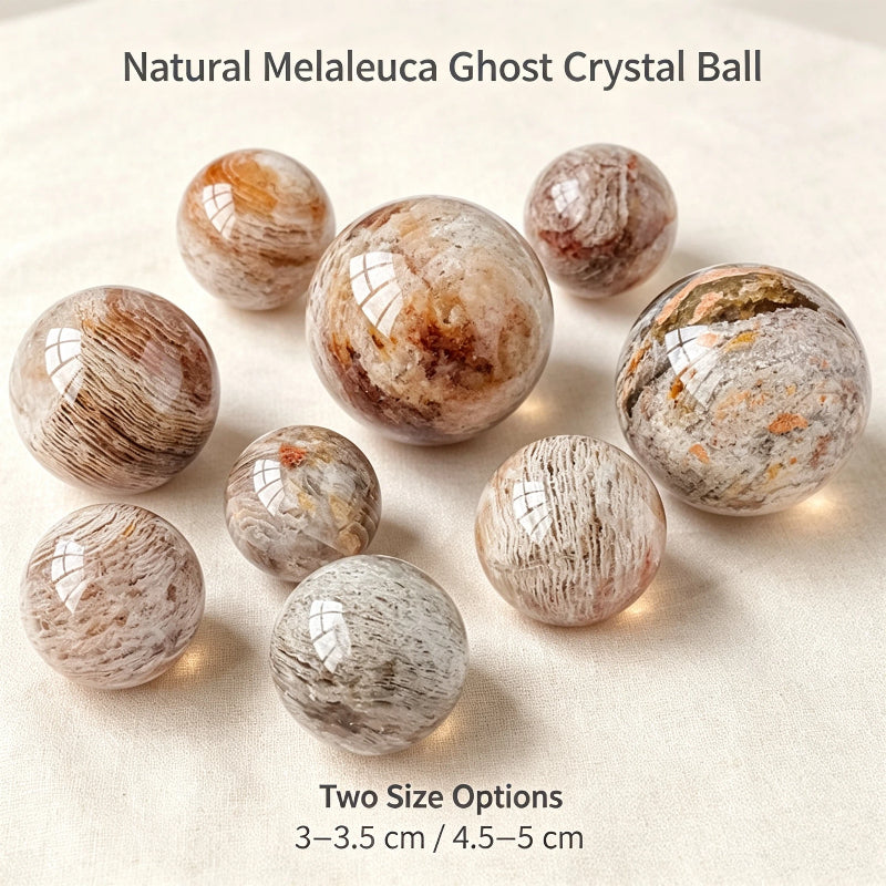 Natural Melaleuca Ghost Crystal Ball