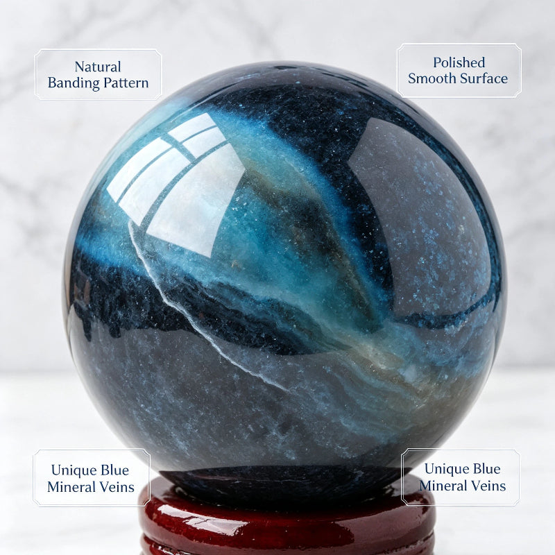 Natural boehmite crystal ball
