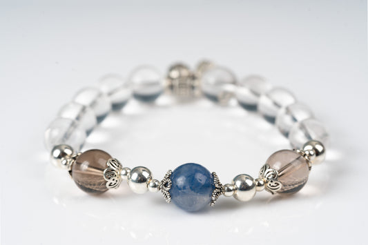 clear quartz Sterling silver bracelet