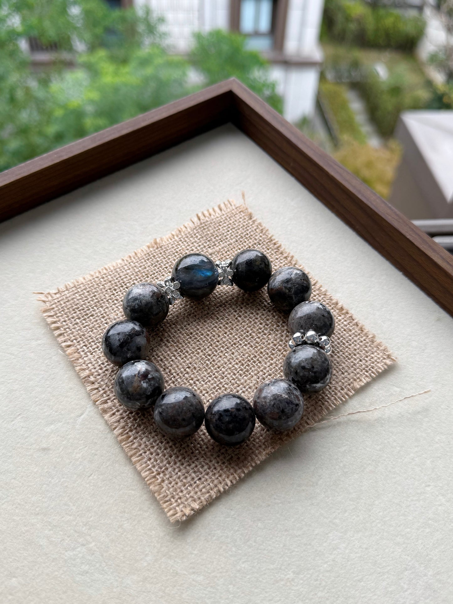 Yooperlite & Laborite original design bracelet Chunky beads