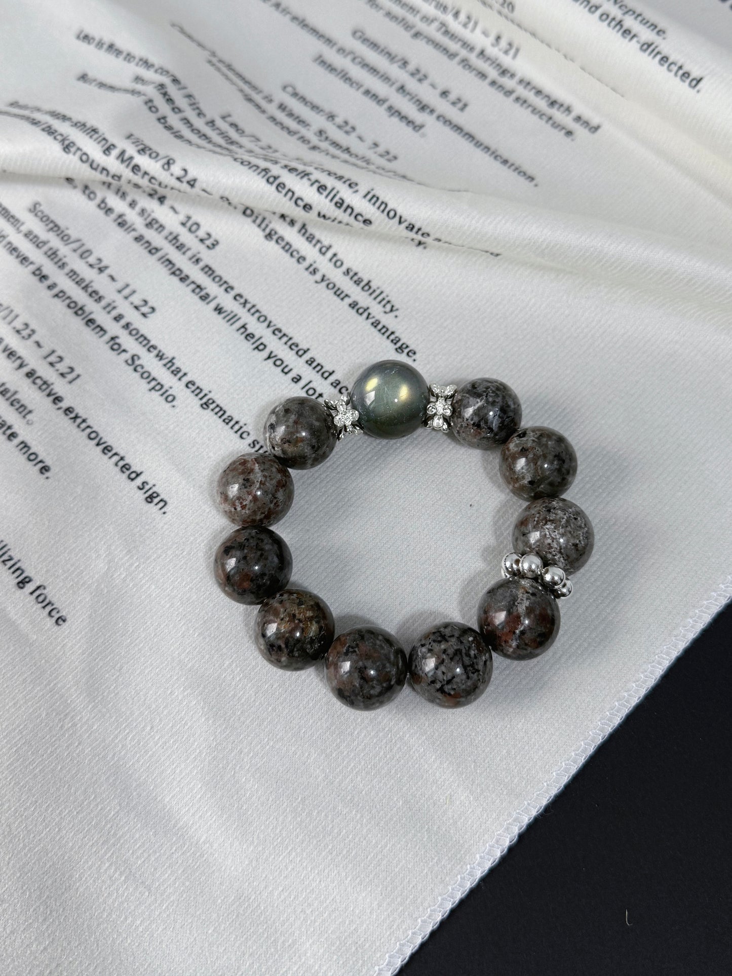 Yooperlite & Laborite original design bracelet Chunky beads