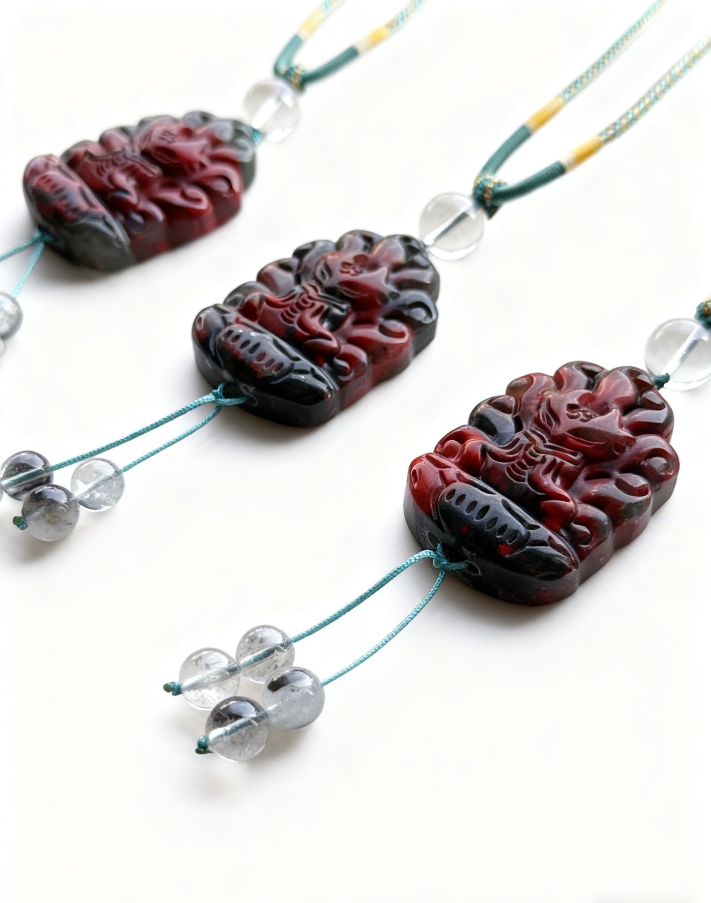 Bloodstone fox adjustable necklace